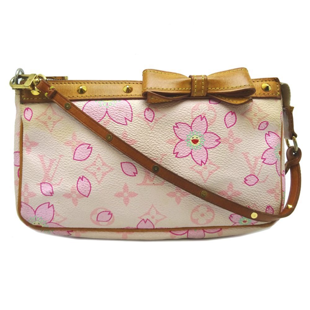 Pochette Accessories Takashi Murakami Pouch Monogram Cherry Blossom Rose Pink
